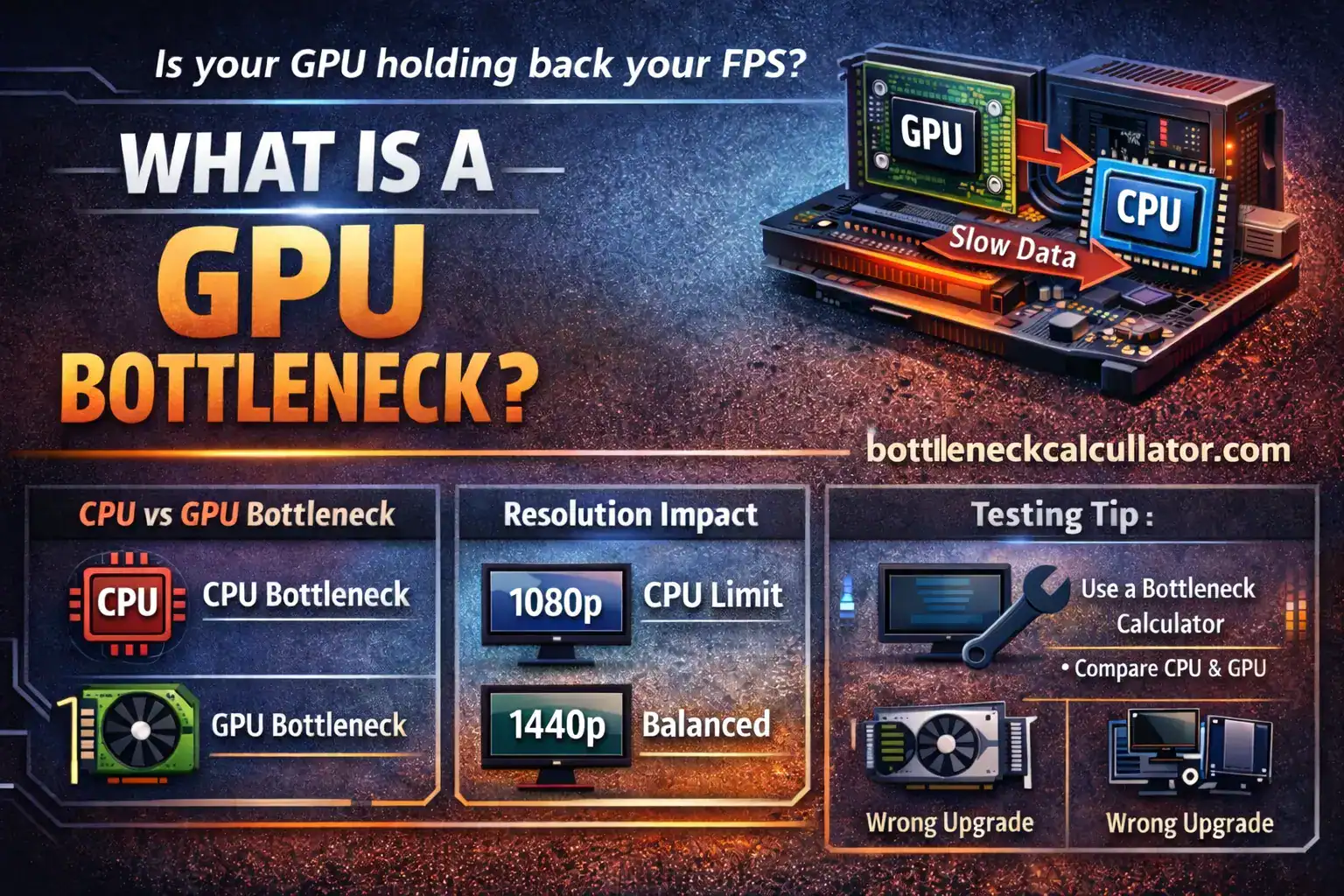 What is a GPU bottleneck explained with CPU vs GPU performance and resolution impact
