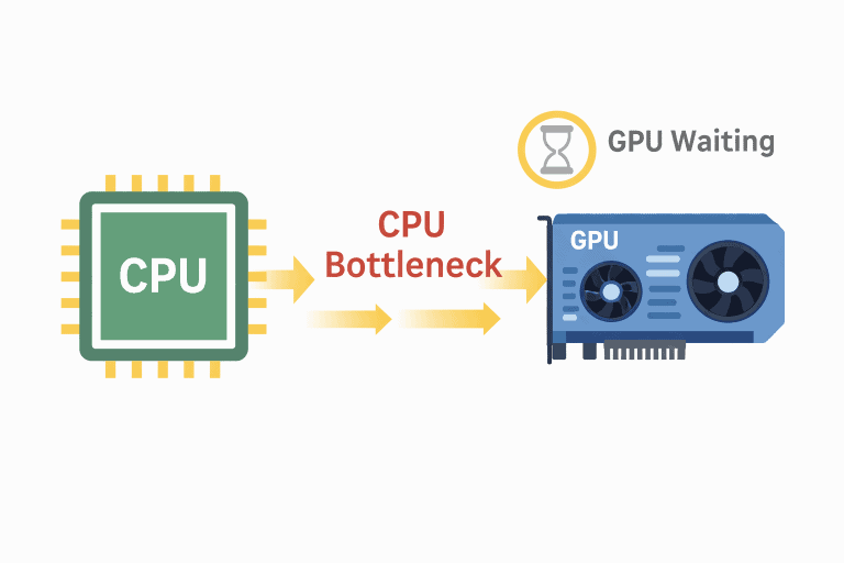 CPU bottleneck where the processor limits GPU performance